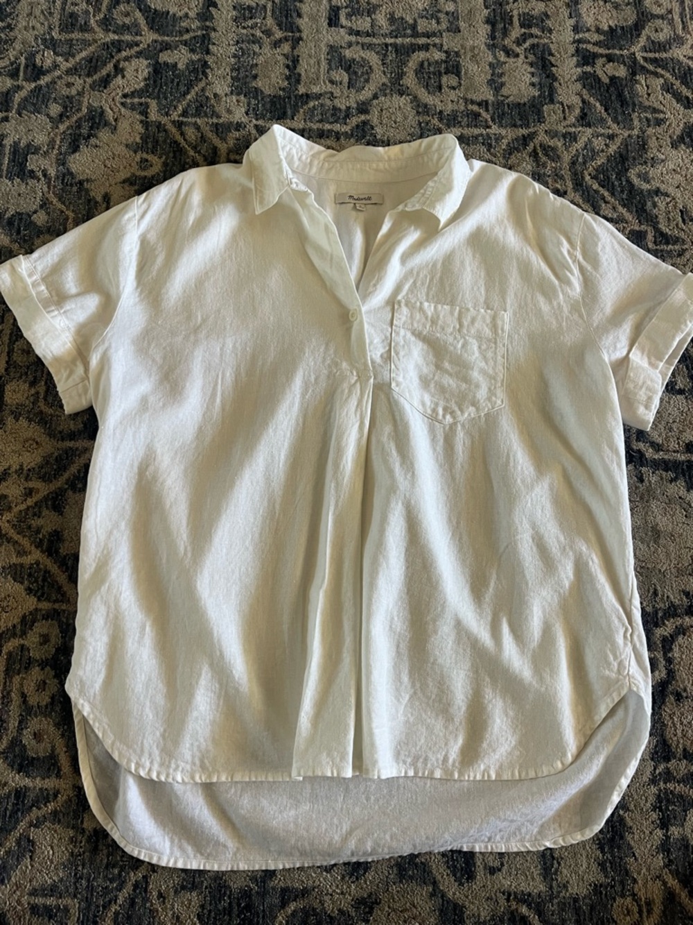 Madewell White Short-Sleeve Shirt